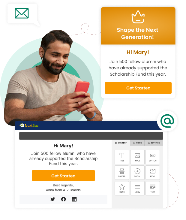 Personalized alumni communications with AI-driven newsletters and updates