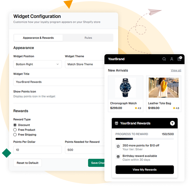 Illustration showcasing various integrations for B2B loyalty programs, including CRM data syncing, e-commerce order tracking, social media campaign management, and analytics dashboard integration.