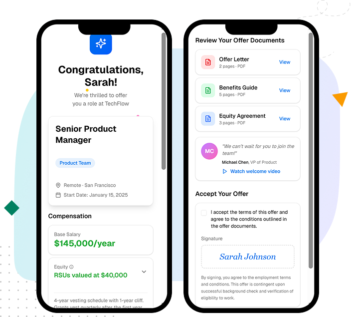 Preboarding workflow with offer letters, e-signatures, and onboarding automation