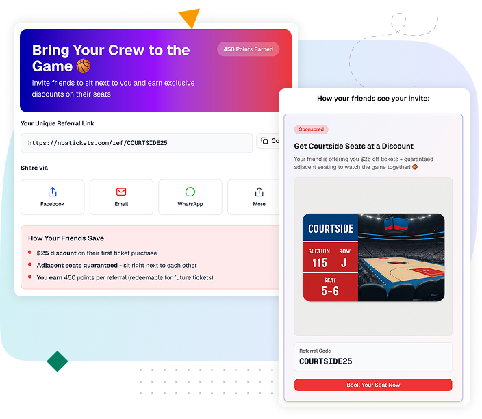 Scale ticket sales via peer-to-peer ambassador networks