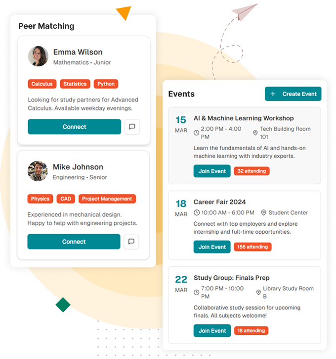 Student engagement platform with gamified challenges, playbooks, and retention tools