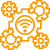 Automated workflow gears icon