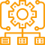 Diagram with interconnected nodes icon