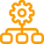 Workflow automation cogs icon