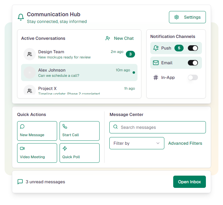 Illustration of AI-powered features like behavioral segmentation, dynamic rewards, predictive recommendations, automated campaigns, adaptive journeys, and real-time optimization