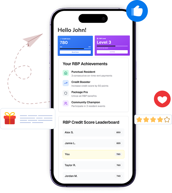 Screenshot of gamified customer engagement features