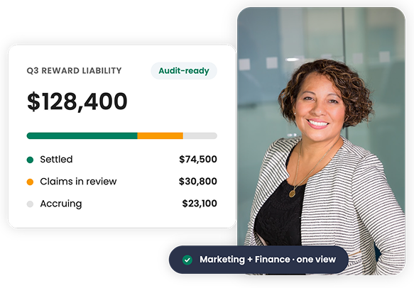 Track promo claims, reward liabilities, and incentive accruals