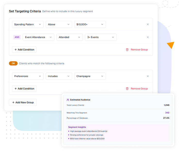 Screenshot of an event analytics dashboard with graphs and data visualizations