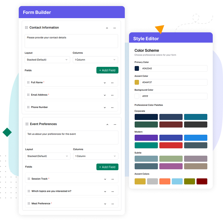 Screenshot of an event analytics dashboard with graphs and data visualizations