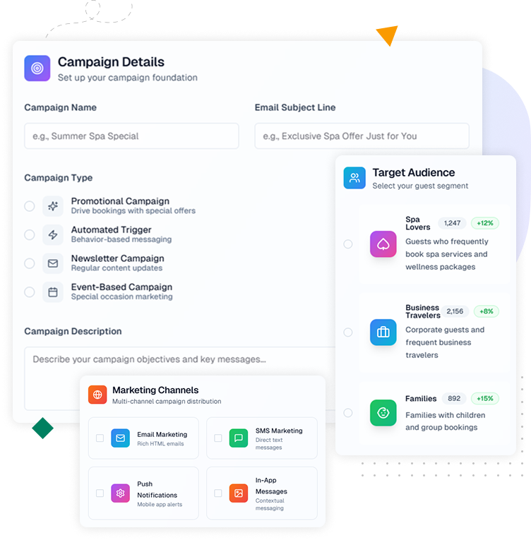 Screenshot showcasing the key features of the gamification platform within the guest app program
