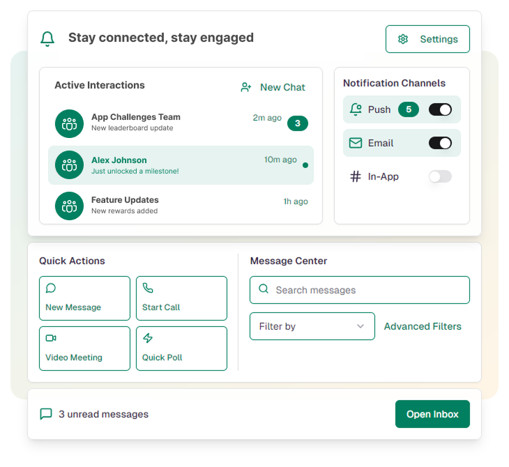 Visual representation of data-driven optimization features for mobile wallet campaigns, showcasing customer insights, predictive offer allocation, dynamic reward rules, automated performance optimization, fraud prevention settings, and real-time reporting.