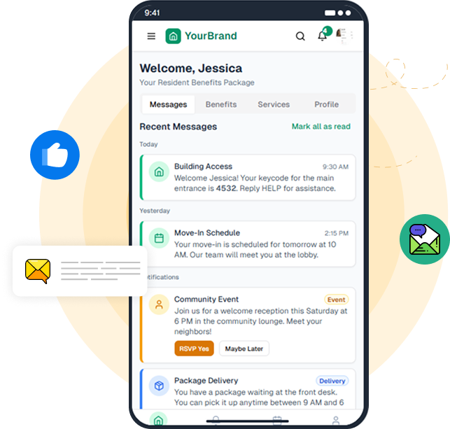 Screenshot showcasing social sharing and advocacy features