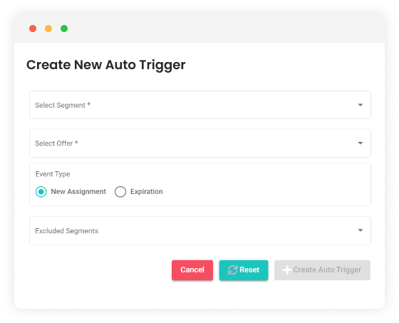 Best loyalty rewards platform allow admins to create triggers for crediting rewards and sending custom offers